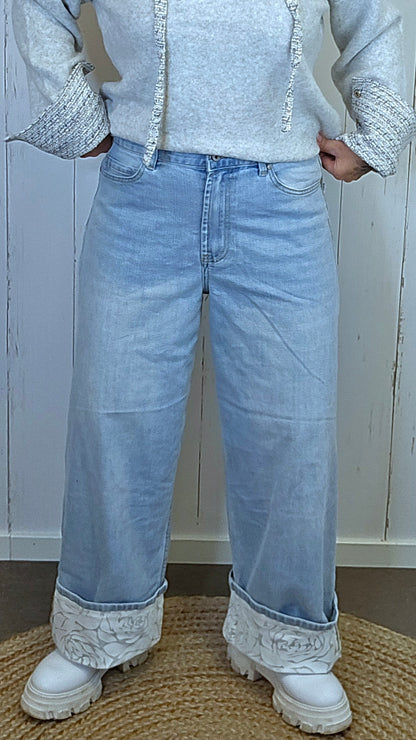 Carmen jeans med uppvik