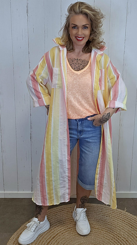 Bianca stripet skjortekjole