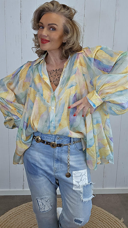 Mira skjorte pastell print