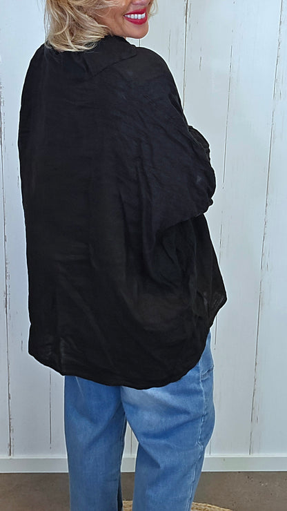 Stina Linskjorte svart