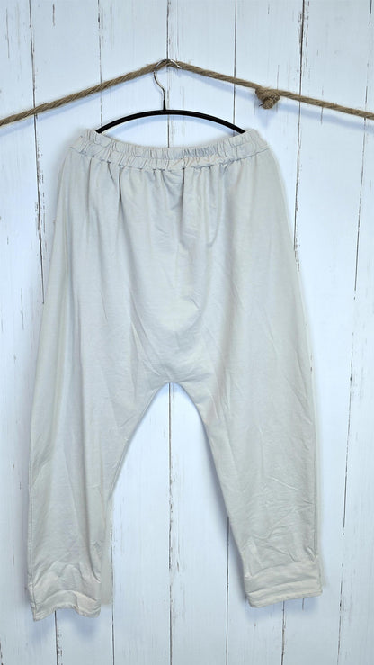 Sara bukse med sløyfedetalj beige