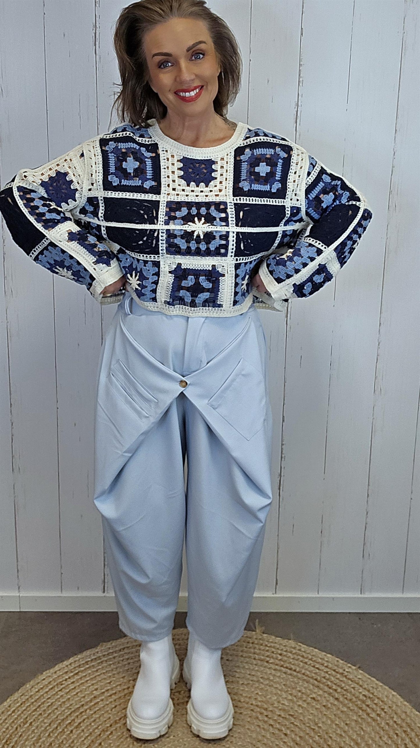 Tiril bukse lys blå