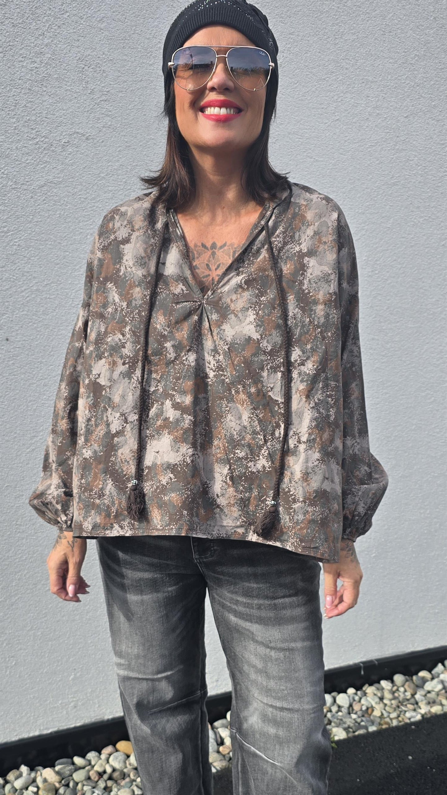 Mathea bluse brun