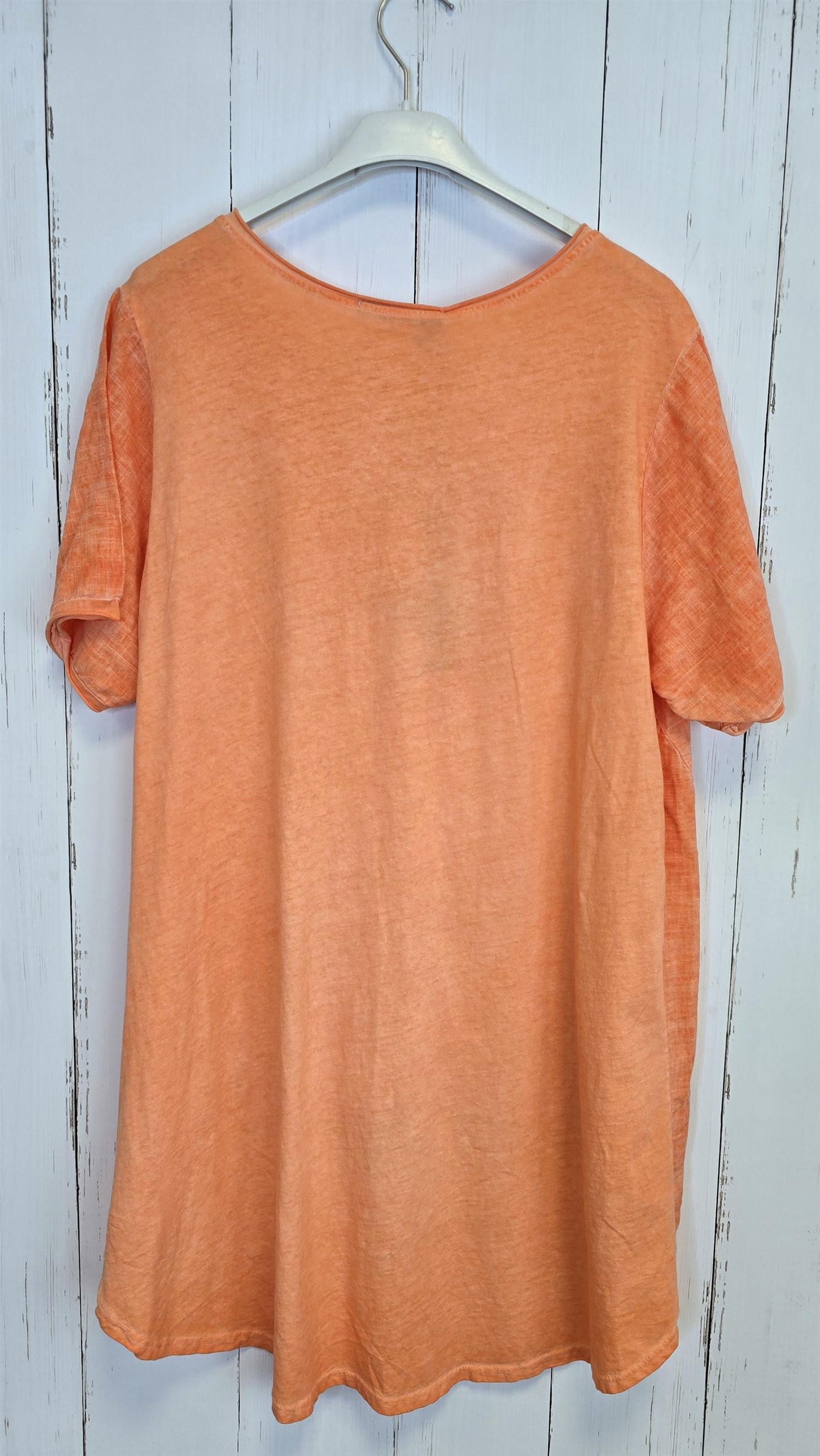 Bella lin- og bomullstopp oransje