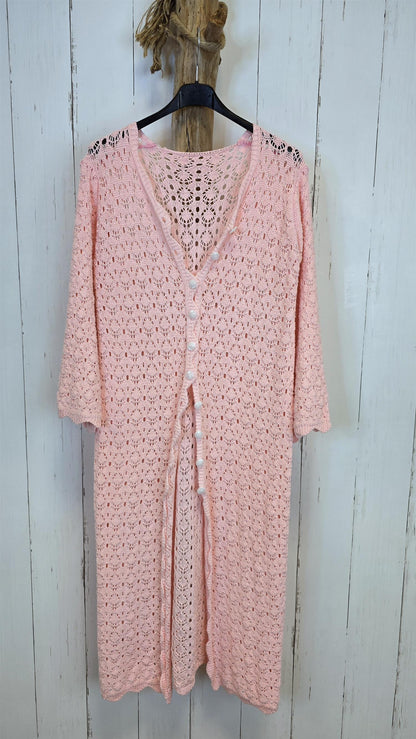 Solveig heklet kjole rosa