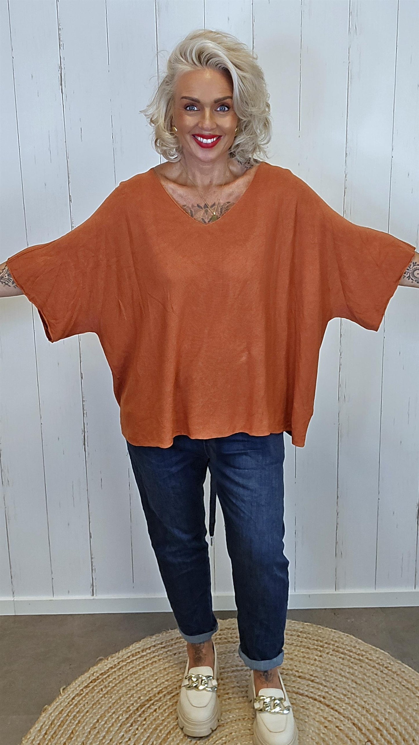 Leah genser topp rust