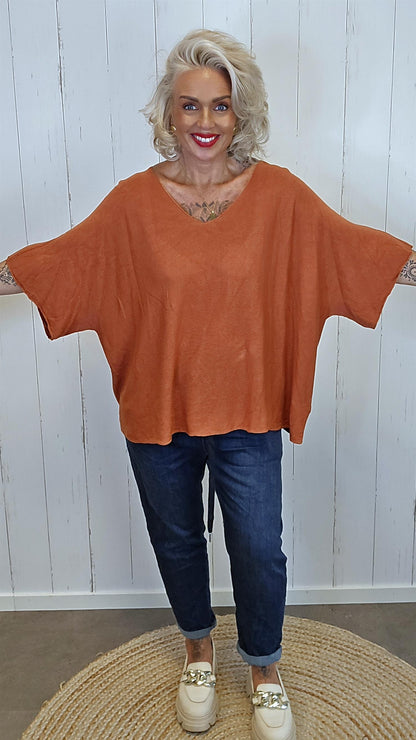 Leah genser topp rust