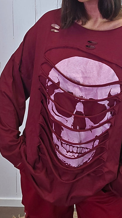 Raven topp burgunder