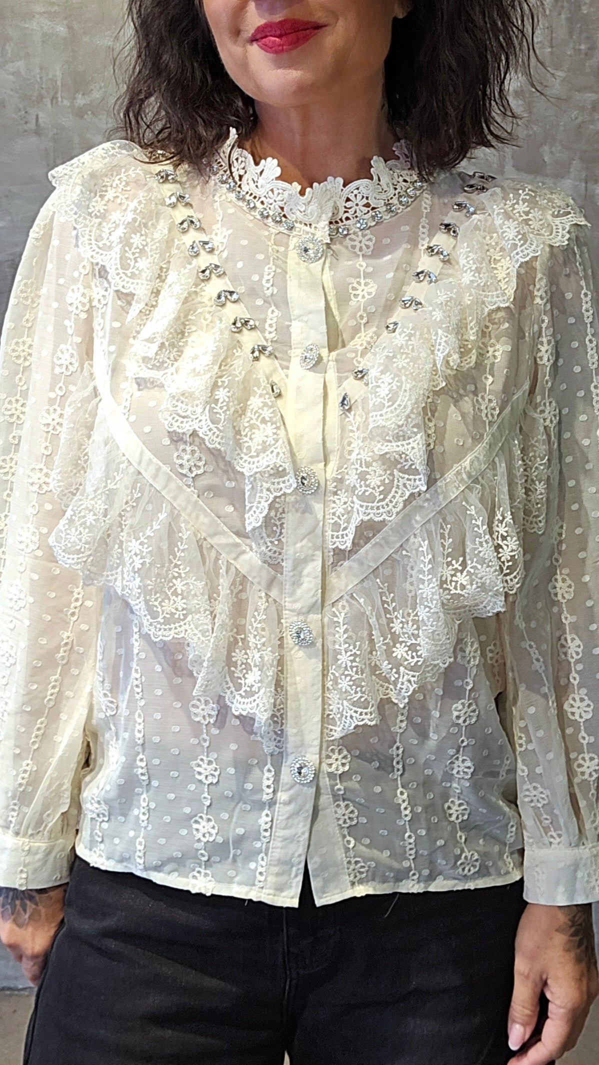Stella skjorte bluse creme