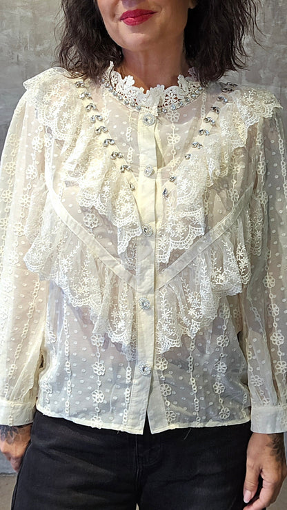 Stella skjorte bluse creme
