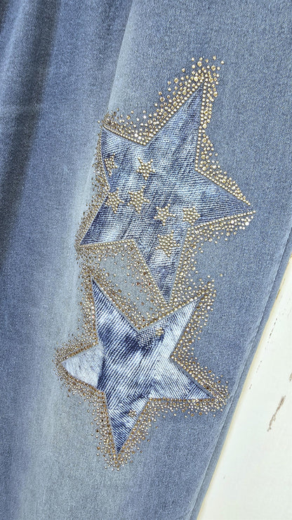 Stella denim joggebukse