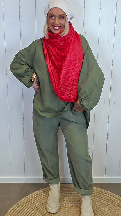 Crinkle skjerf rød