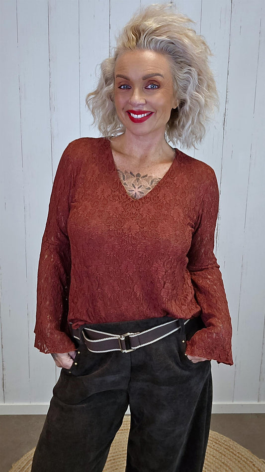Emma blondetopp rødbrun