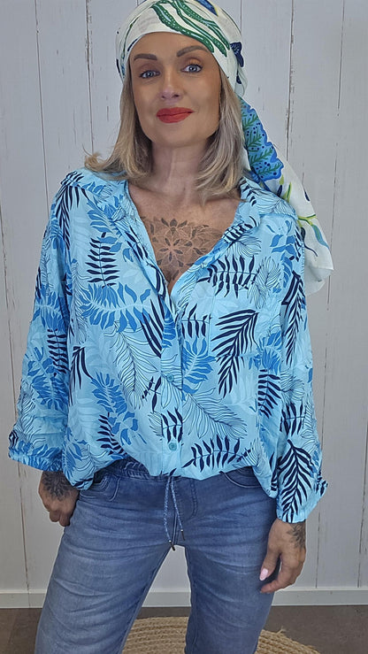 Tinka skjorte turkis