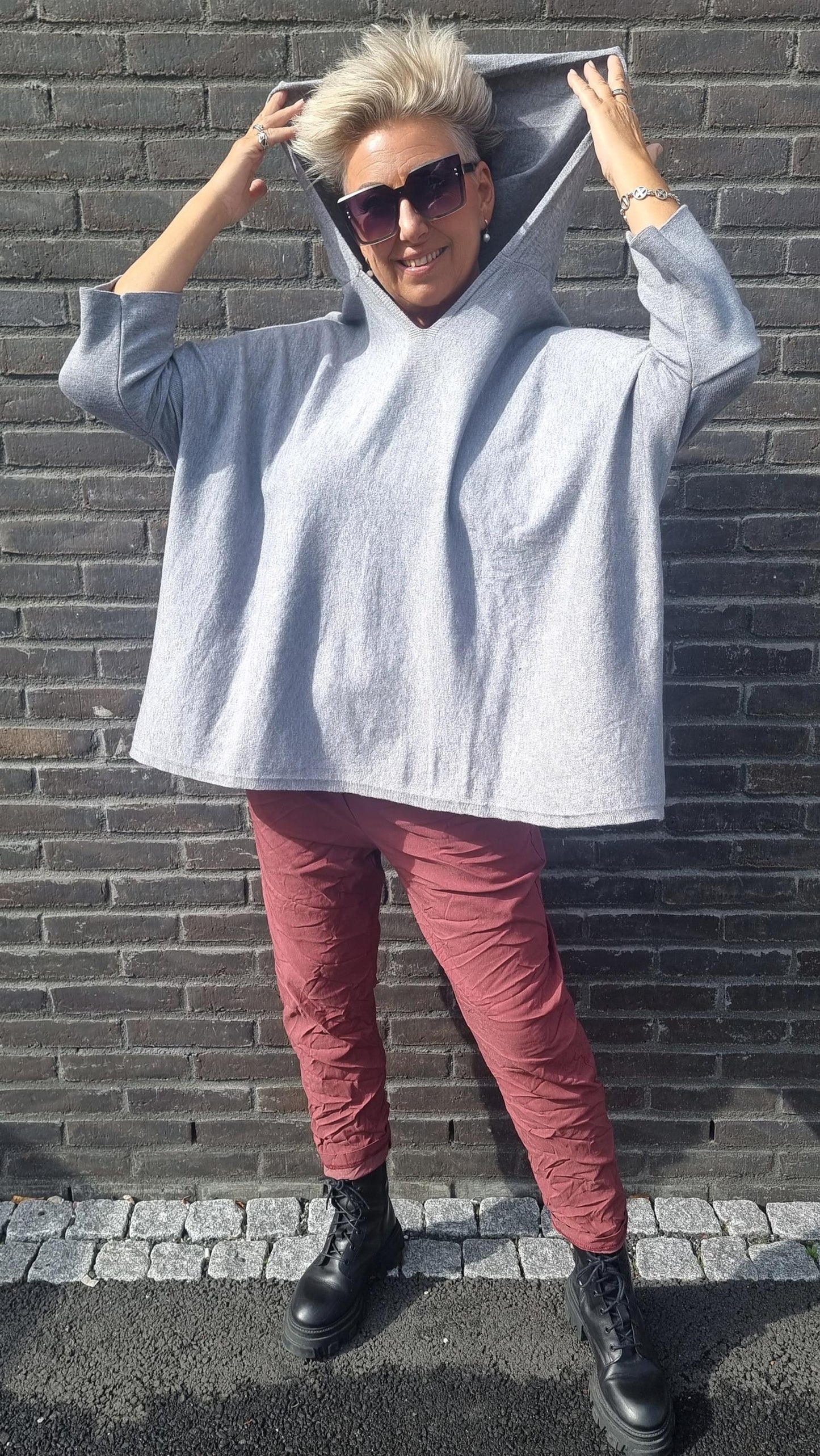 Alma hettegenser grå