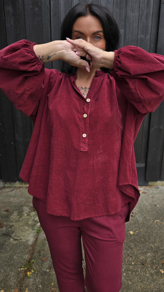 Merethe bluse burgunder
