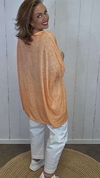 Catty oversized topp Orange