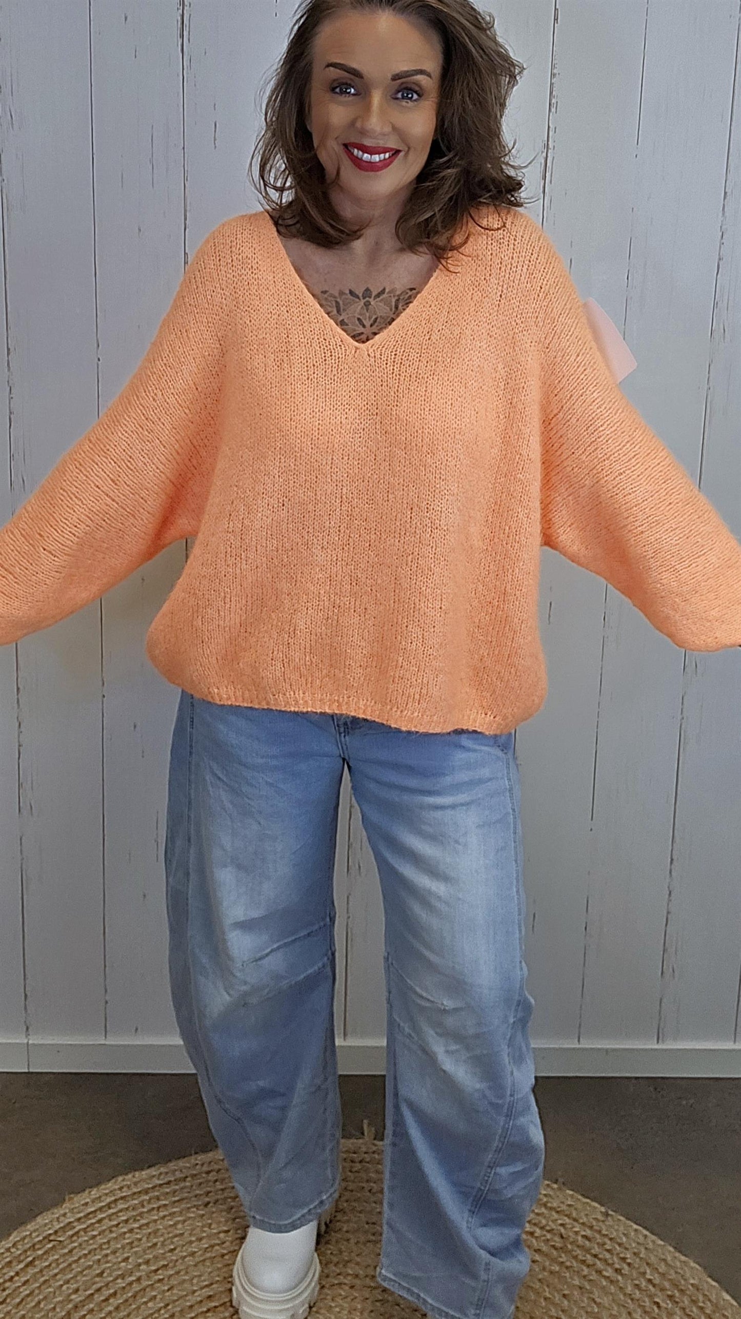 Anna genser neon orange