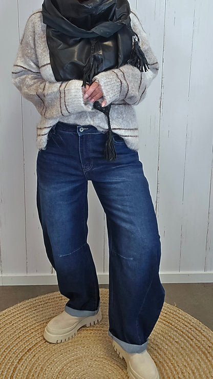 Xenia stretchy barrel-jeans