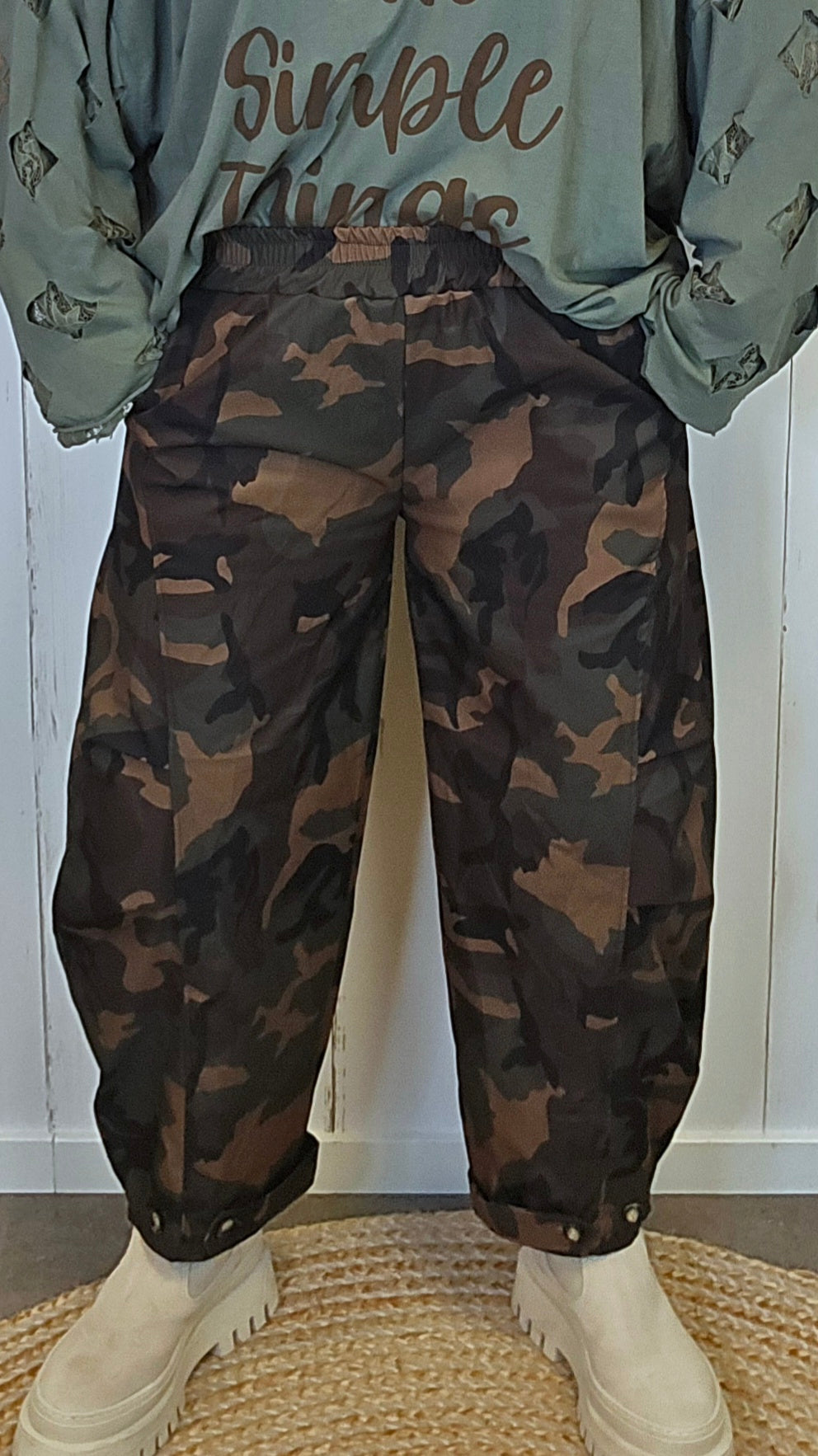 Gia camo bukse