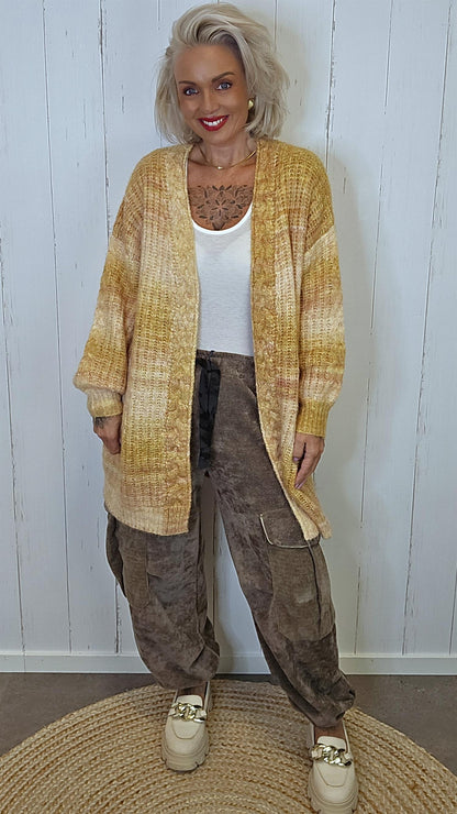 Serena Strikket jakke mustard