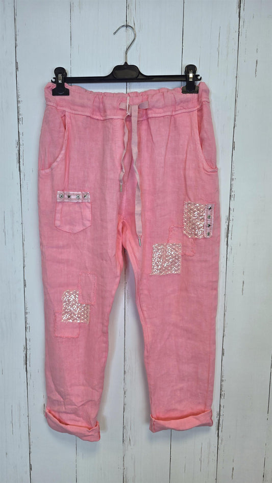 Nora linbukse rosa