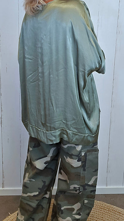 Rikke bluse kaki