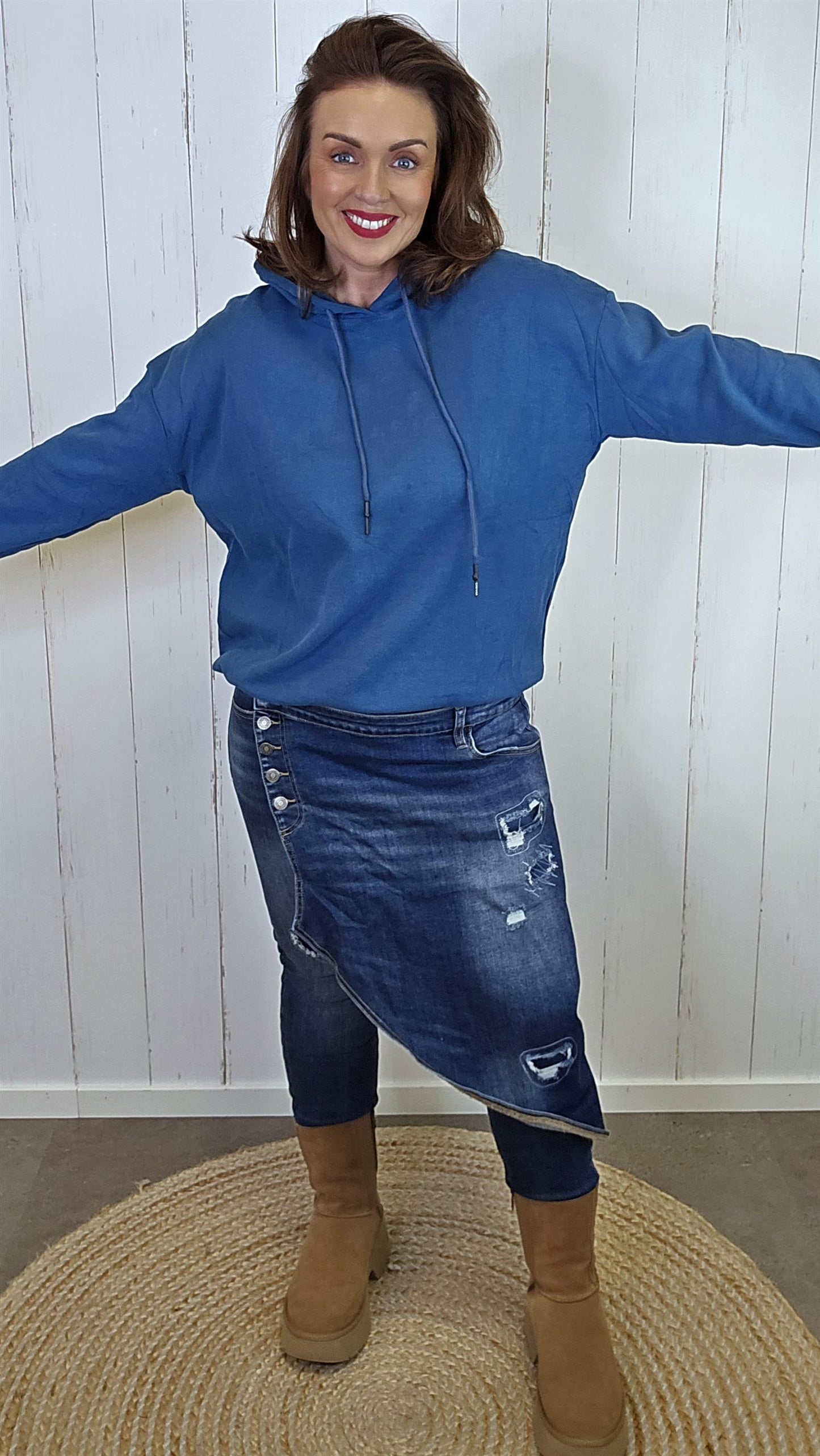 Beverely Hette Genser Blå