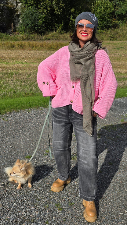 Lise strikket jakke rosa