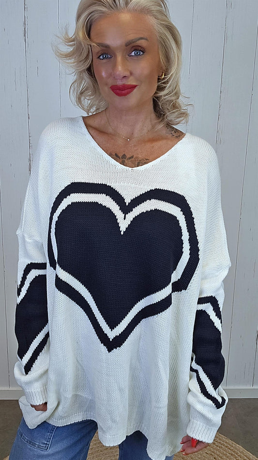 Molly Strikkegenser med hjerte