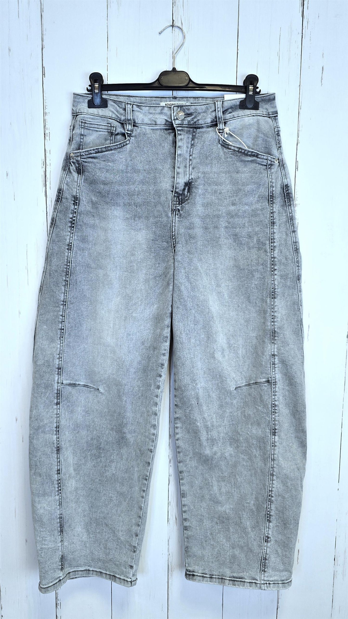 Karostar Barrel jeans lysegrå