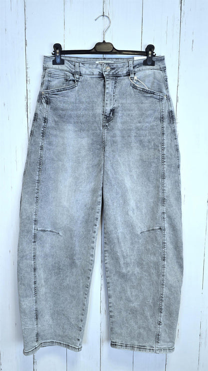Karostar Barrel jeans lysegrå