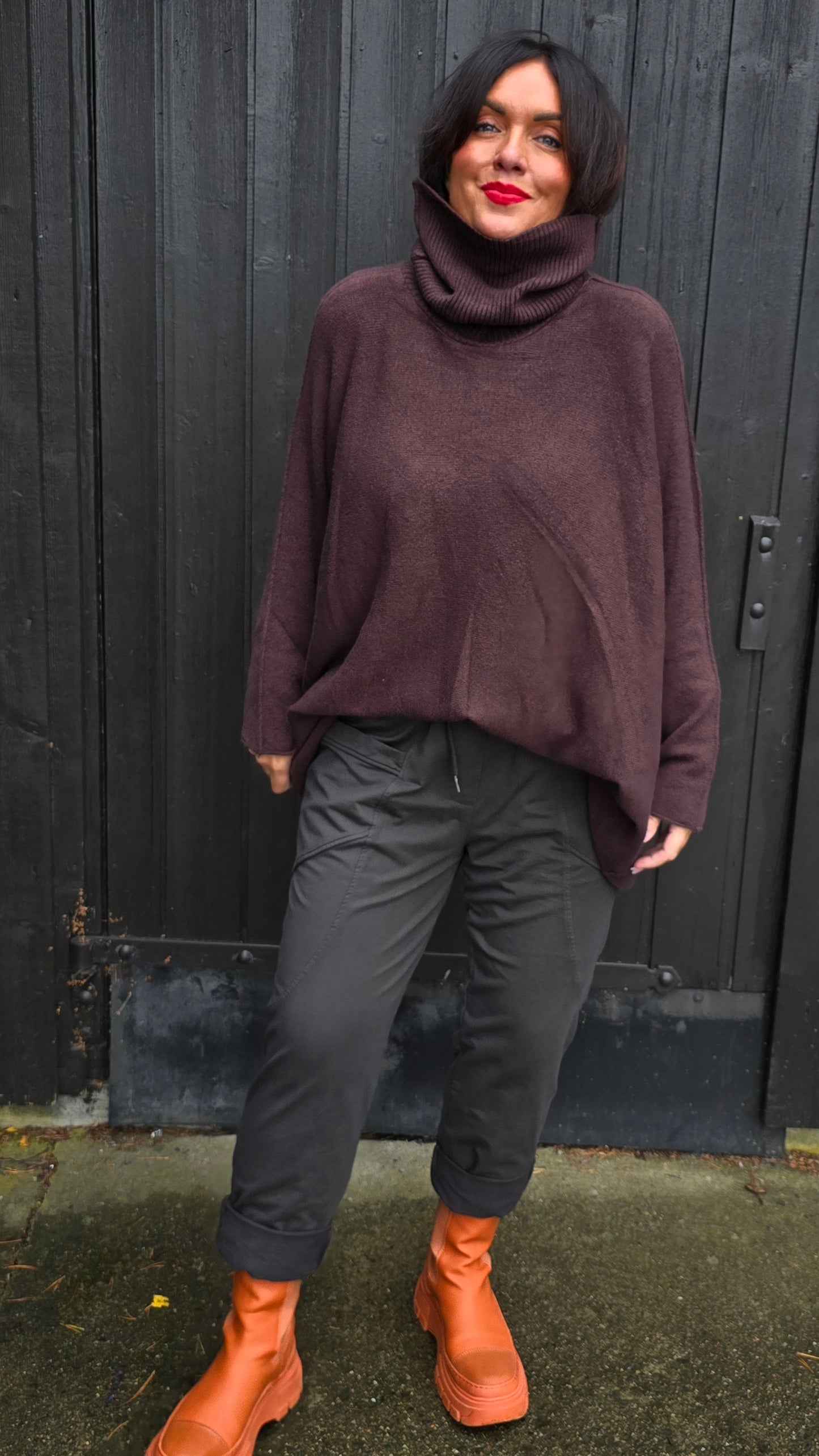 Jackie jogger bukse gråbrun