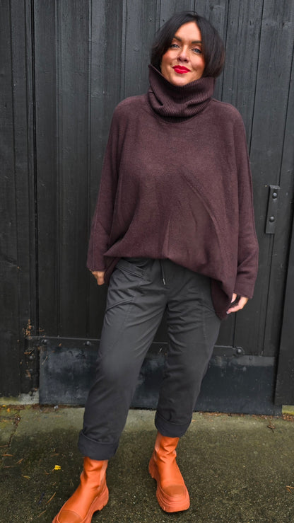 Jackie jogger bukse gråbrun
