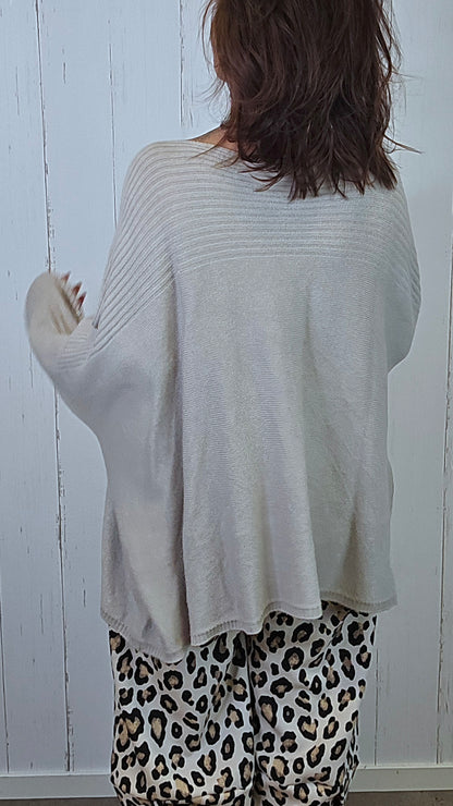 Elin Oversized Genser Taupe