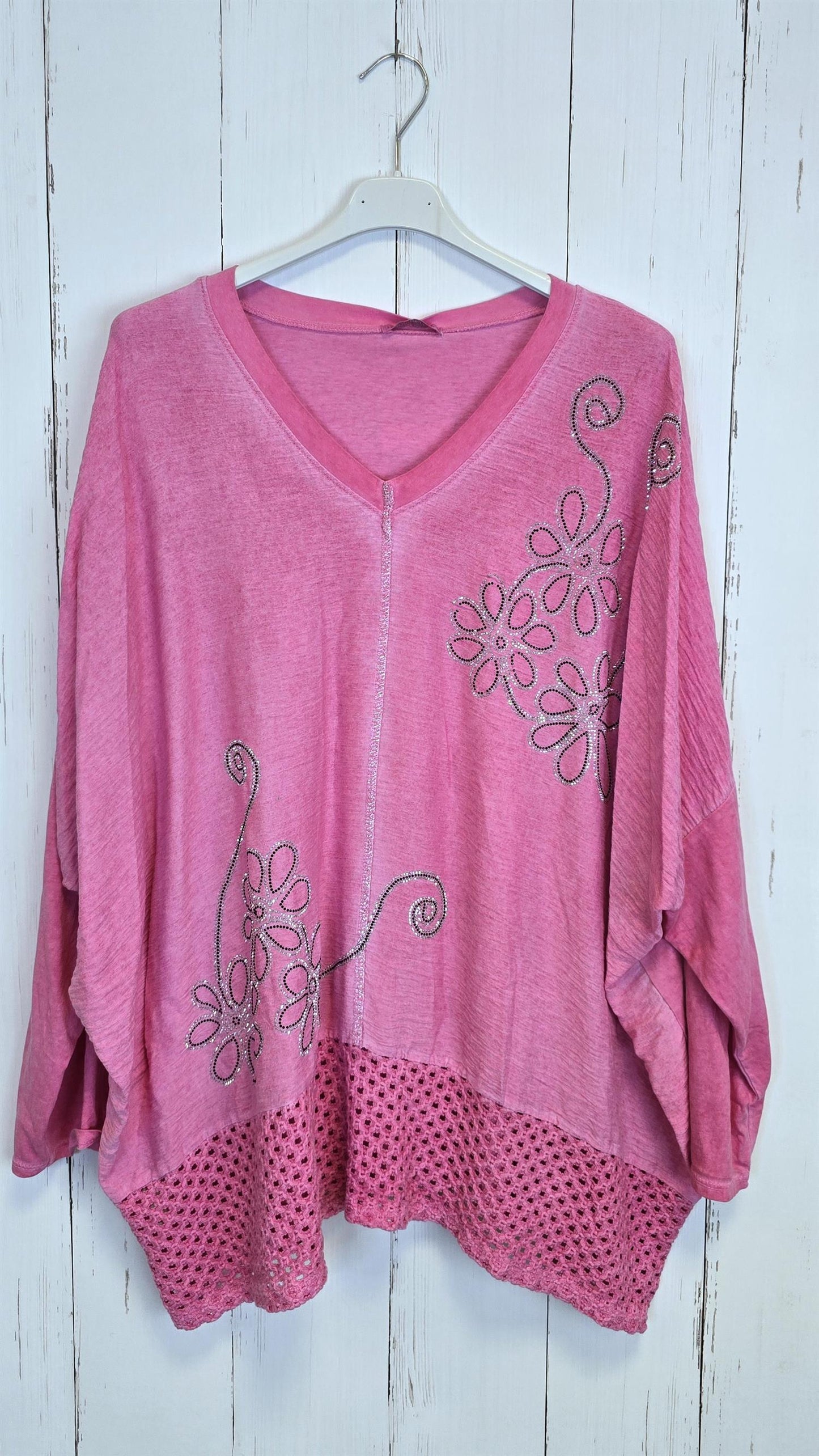 Giselle baggy topp rosa