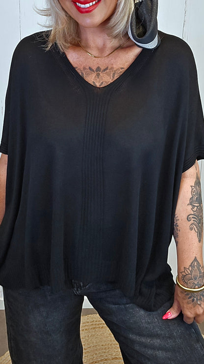 Ylva genser topp svart