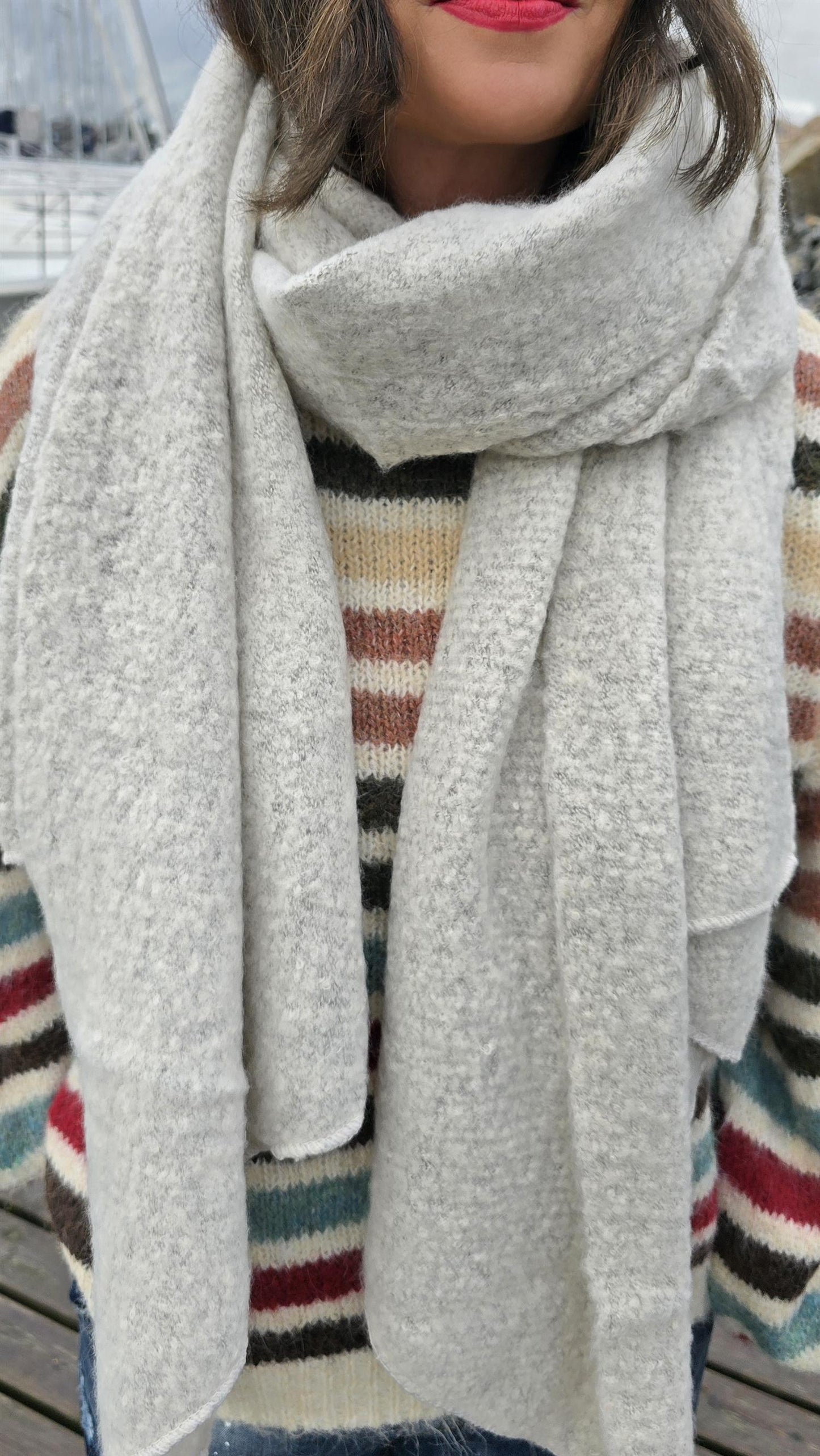 Kajsa skjerf beige