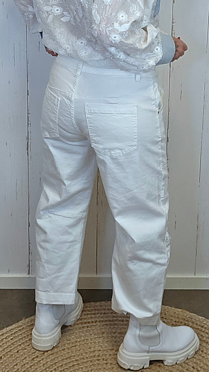 Una baggy jeans hvit