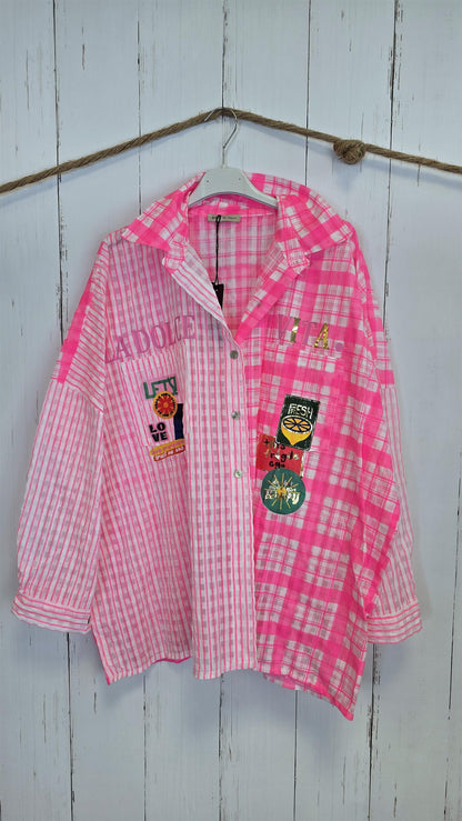 Hanna rutete skjorte rosa