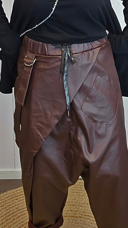 Katja harem bukse brun