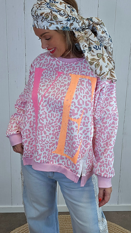 Ronja leo genser rosa