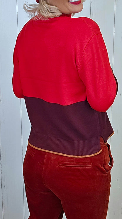 Vilde genser rød lilla