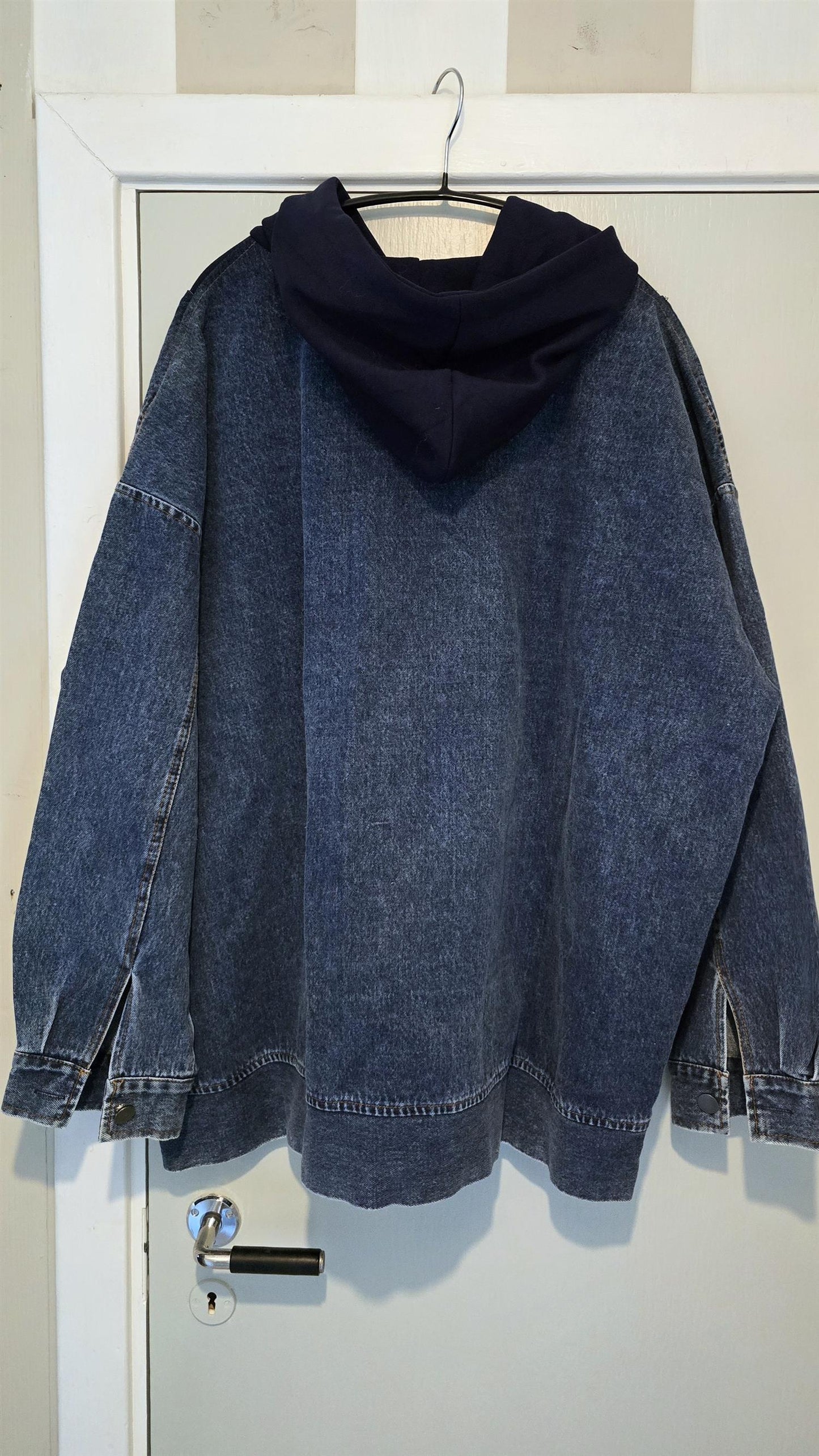 Maja denim genser med hette
