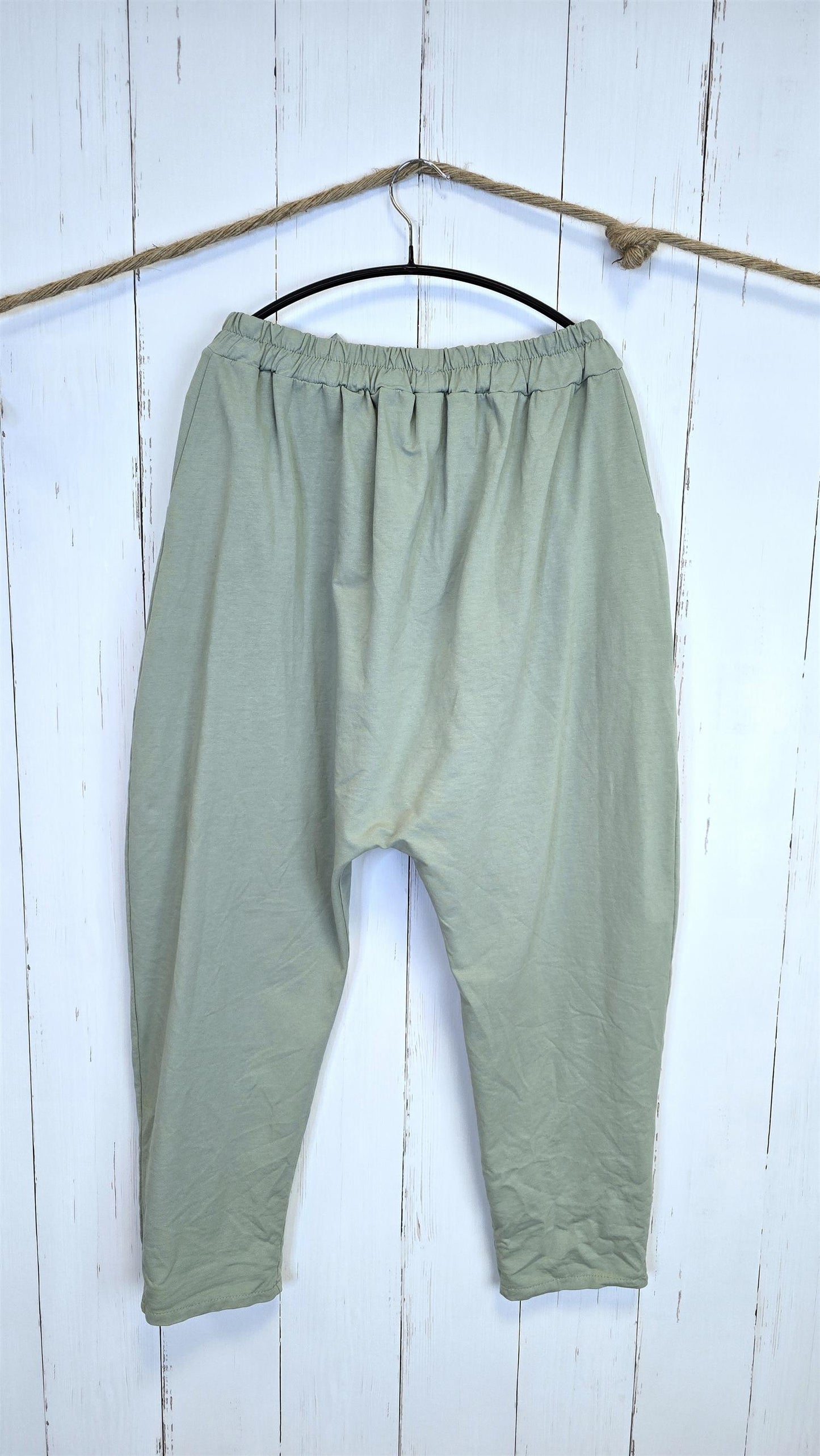 Sara bukse med sløyfedetalj kaki