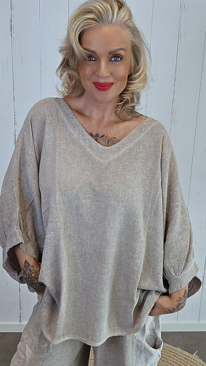 Tara topp taupe