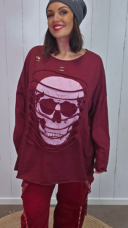 Raven topp burgunder