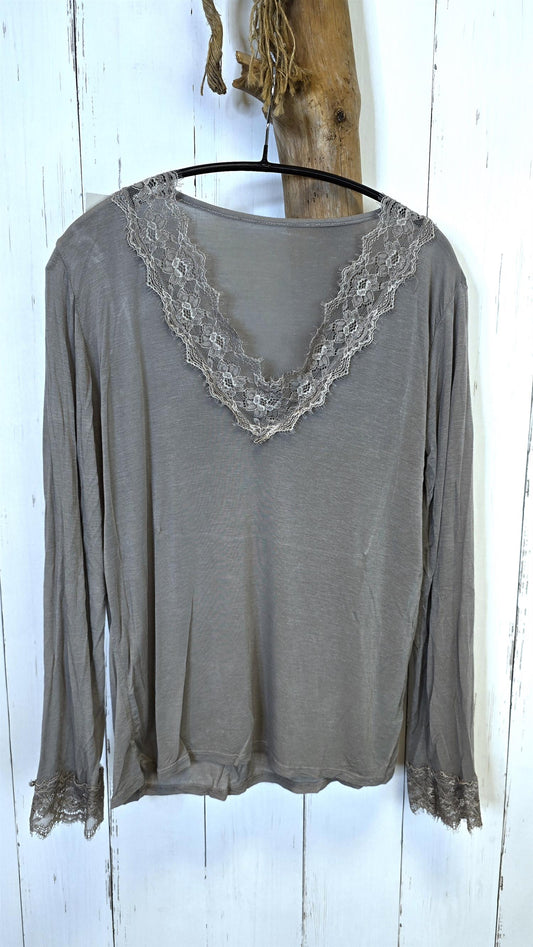 Lise kasjmir topp taupe