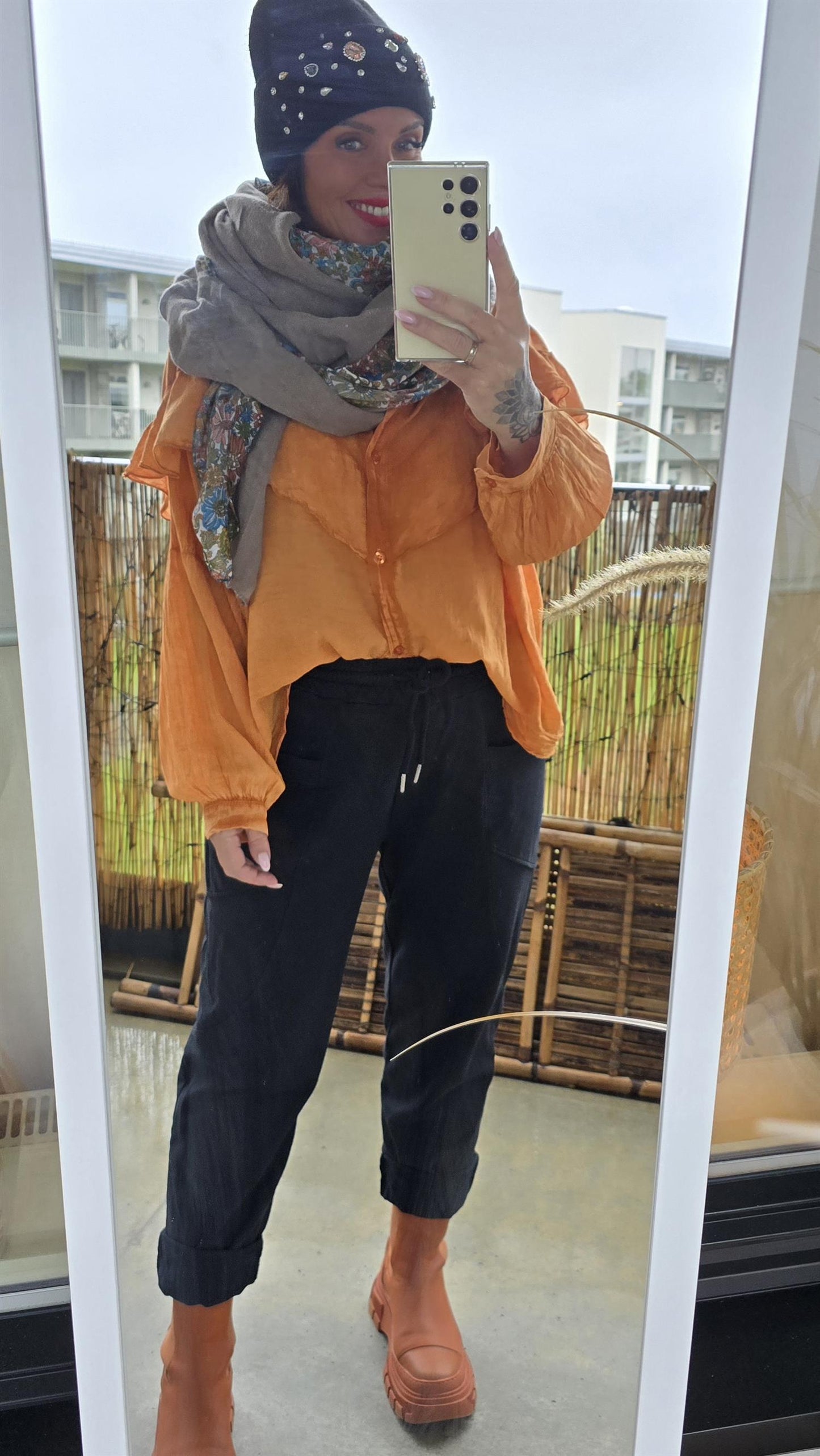 Jackie jogger bukse matt svart