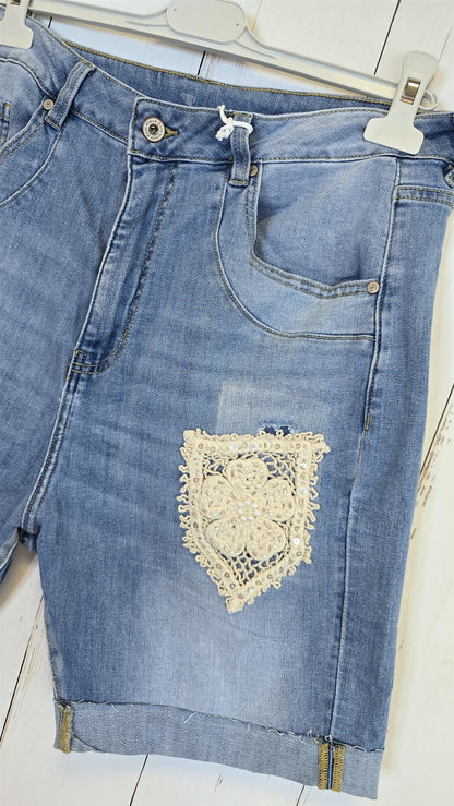 Sofie kort denim shorts